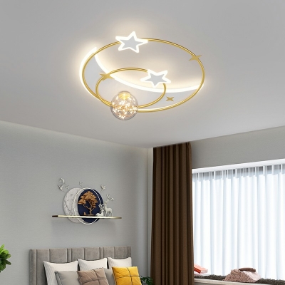 Metal Ceiling Light Led Flush Mount Ceiling Lights for Bedroom and Living Room