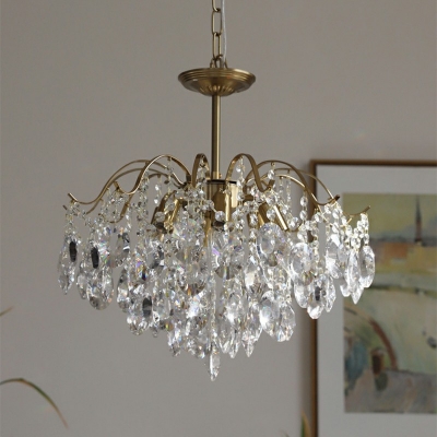Modern Hanging Pendant Lights Glass and Metal Hanging Chandelier for Living Room