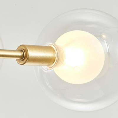 Modern Sputnik Chandelier Lamp Clear GlassChandelier Light