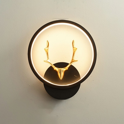 Postmodern Style Metal Wall Light Round/ Square Wall Sconces for Living Room