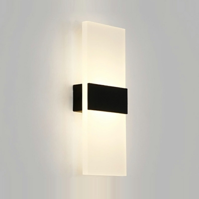 Rectangle Shape Wall Light Sconce LED with Acrylic Shade Minimalism Wall Mounted Lamp