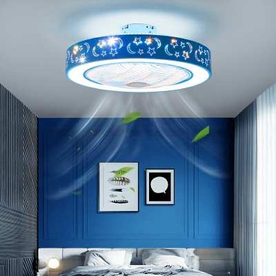 Semi Flush Fan Light Modern Style Acrylic Semi Flush Light for Living Room