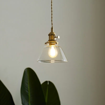 Simple Glass/Brass Retro Nostalgic Hanging Light Fixtures Bar Porch Hanging Ceiling Lights