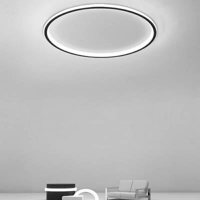 1 Light Contemporary Ceiling Light Round Rubber Ceiling Fixture