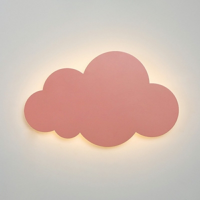 1-Light Sconce Lights Contemporary Style Cloud Shape Metal Wall Mount Light
