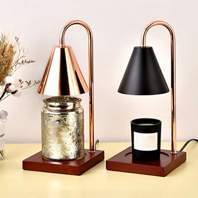1-Light Table Lamp Contemporary Style Cone Shape Metal Nights Stand Lamp (without Aromatherapy Candles)