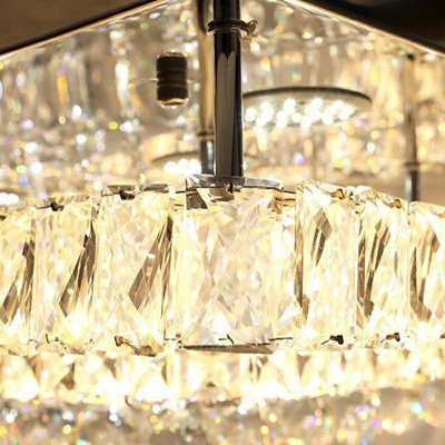 Clear Crystal Flush Mount Lighting Fixtures LED Contemporary Flush Mount Ceiling Light