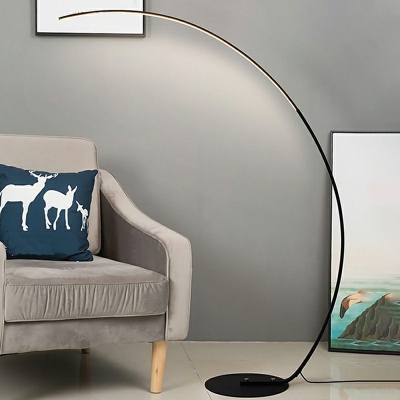 Contemporary Curve Floor Lamp 1 Light Metal Floor Lamp for Bedroom