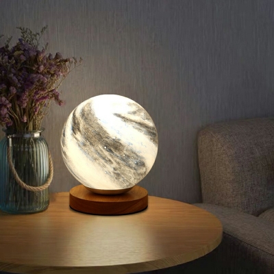 Contemporary Global Lighting Glass Table Lamp for Living Room