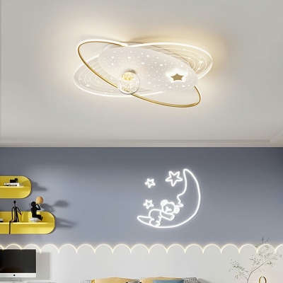 Contemporary LED Flush Mount Light for Living Room and Bedroom