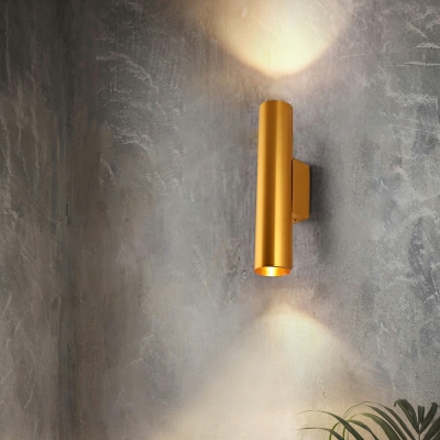 Cylindrical Background Corridor Aisle Lamp Golden Wall Light Sconce Wall Lighting Fixtures