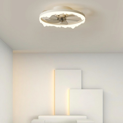 Flush Fan Light Kid's Room Style Acrylic Flush Mount Ceiling Light for Living Room