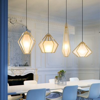Glass Industrial Hanging Light Fixtures Vimtage Suspension Pendant for Dinning Room