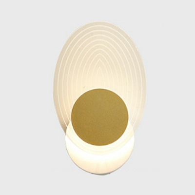 Golden Metal Sconce Light Fixture with Acrylic Shade Wall Mounted Lighting