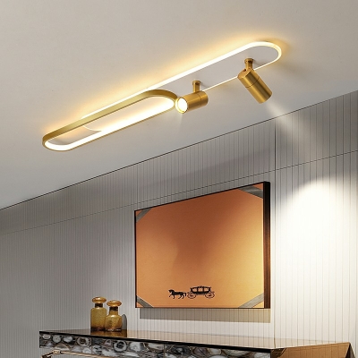 Linear Flush Mount Lighting Metal Ceiling Flush Mount for Living Room
