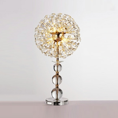 Metal and Crystal Night Table Lamps Modern Elegant Table Lamp for Living Room