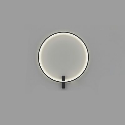Round Shape Wall Light Fixture LED Silicone Lampshade Modern Wall Sconce