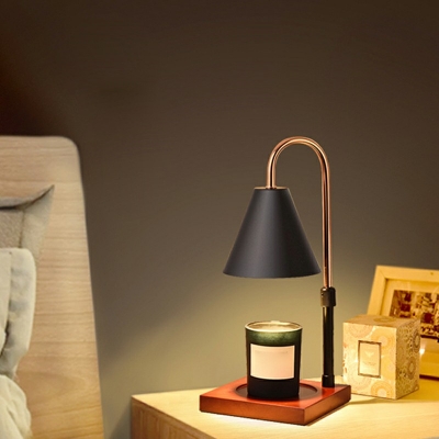 1-Light Table Lamp Contemporary Style Cone Shape Metal Nights Stand Lamp (without Aromatherapy Candles)