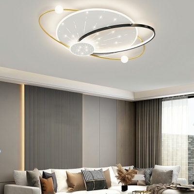 Contemporary LED Flushmount Lighting Metal Light for Bedroom