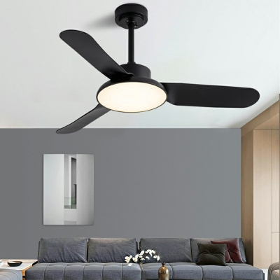 Contemporary Metal Ceiling Fan Light Bedroom Ceiling Mounted Fixture