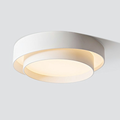 Contemporary White Ceiling Light Round 1 Light Ceiling Fixture for Dining Room