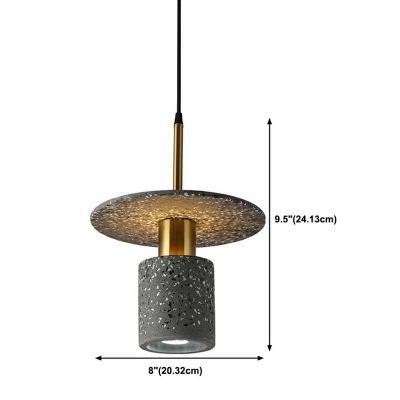 Contemporary Wrought Iron Chandelier Cement Material Pendant Light for Dining Room and Bar