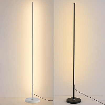 Ins Simple LED Living Room Bedroom Vertical Line Floor Lamp Standing Lamps