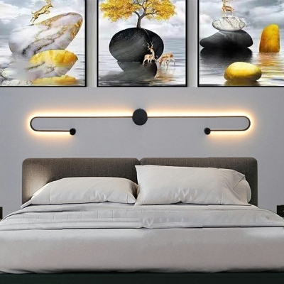 LED Metal Wall Mounted Lighting Modern Linear Flush Mount Wall Sconce for Bedroom