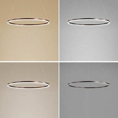 LED Minimalist Pendant Light Round Shape Chandelier for Living Room and Bedroom