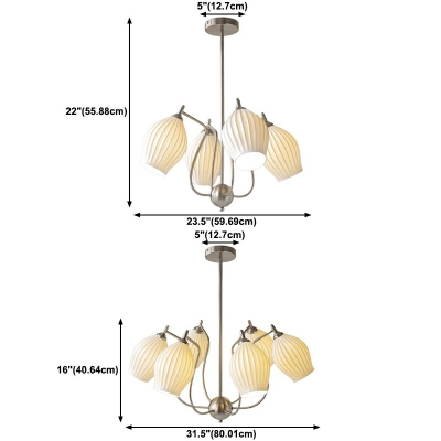 Metal Chandelier Lighting Fixtures Modern Suspension Lights for Bedroom