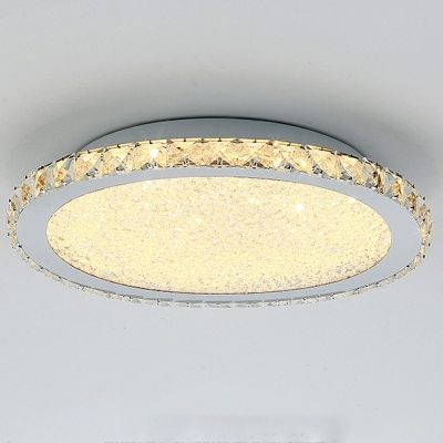 Round Flush Mount Ceiling Light Crystal LED 3.5