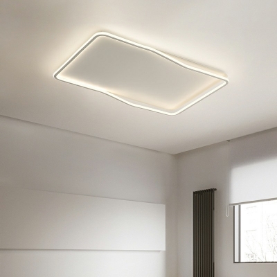 1 Light Contemporary Ceiling Light Rectangle Rubber Ceiling Fixture