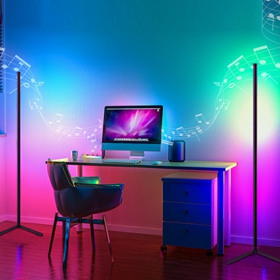 1-Light Floor Lights Contemporary Style Linear Shape Metal Floor Standing Lamp