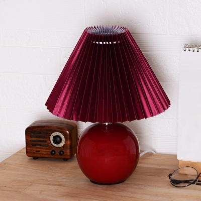 1-Light Table Lamp Contemporary Style Geometric Shape Ceramic Nights Stand Lamp