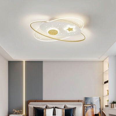 Contemporary LED Flush Mount Ceiling Light for Living Room and Bedroom