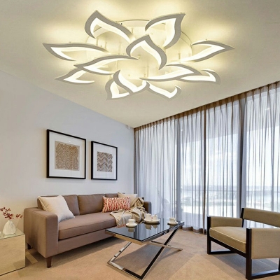 Nordic Modern Ceiling light Lily Flower Acrylic Flush Mount Ceiling Light for Living Room