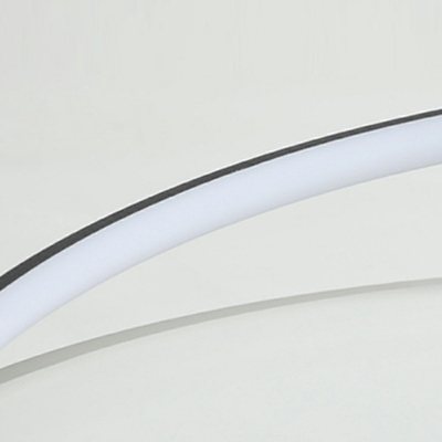 3-Light Ceiling Mount Chandelier Contemporary Style Ring Shape Metal Flush Light Fixtures