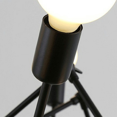 Chandelier Light Fixture Industrial Style Exposed Bulb Shape Metal Pendant Lighting Fixtures，8/12/16 Light