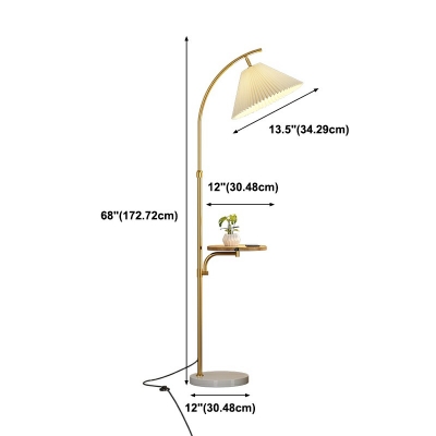 Contemporary Fabric Floor Lamp E27 Lighting for Living Room and Bedroom