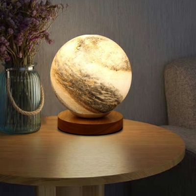 Contemporary Global Lighting Glass Table Lamp for Living Room