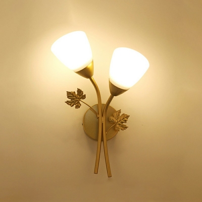 Globe Sconce Lights Modern Style Glass 1-Light Wall Sconce in Gold