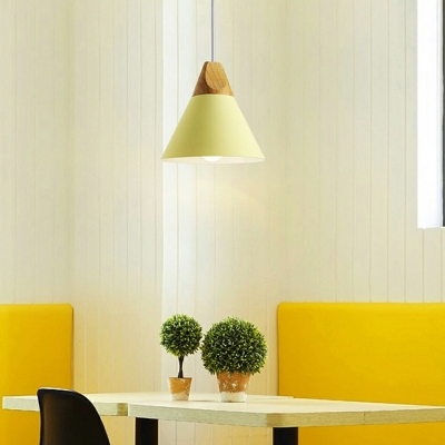 Grey Cowbell Pendant Light Fixtures Modern Style Metal 1 Light Hanging Ceiling Light