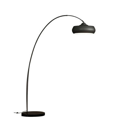 Minimalist Style Line Floor Lamp Wrought Iron Floor Lamp in Black for Living Room and Study