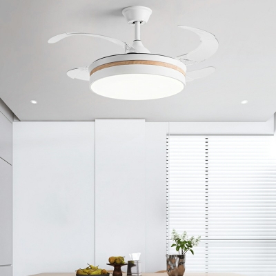 Modern Metal Ceiling Fan Light Led Semi Flush Ceiling Lights for Bedroom