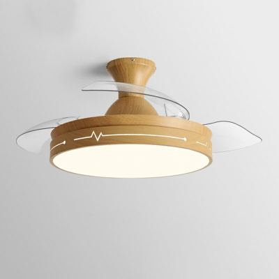 Modern Metal Ceiling Fan Light Led Semi Flush Ceiling Lights for Living Room