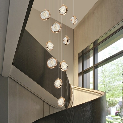 Modern Minimalist Ceiling Light Crystal Nordic Style Glass Flushmount Light