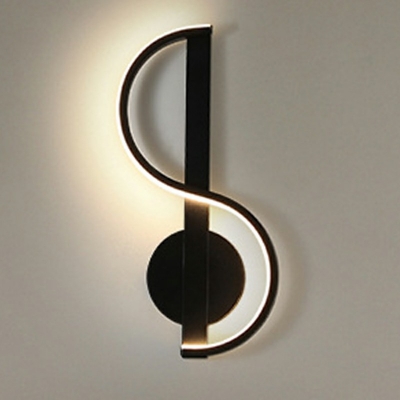 Modern Style Curve Wall Lighting Ideas Metal 1-Light Wall Sconces in Black