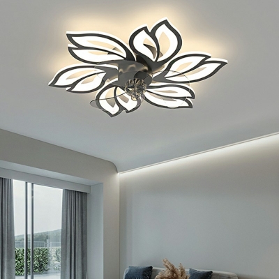 Simple Flower Flush Mount Ceiling Light Fixture Acrylic Flush Fan Light Fixtures
