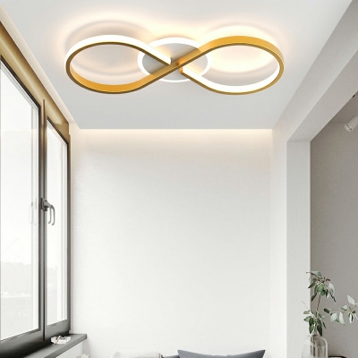2 Light Modern Ceiling Light Geometric Ceiling Fixture for Bedroom