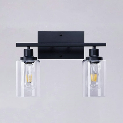 3-Light Sconce Lights Induastral Style Cylinder Shape Metal Wall Mount Light